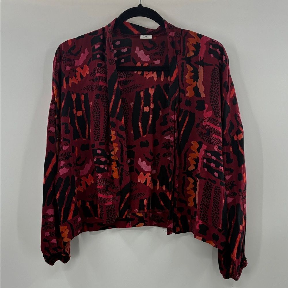3For$20 Anna & Ava Red and Pink Patterned Open Blouse size OS